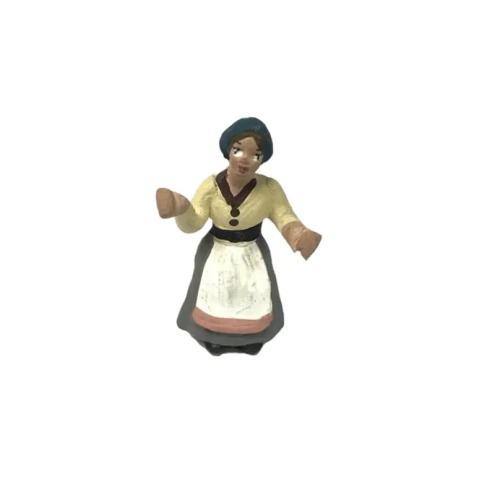 Donna seduta in terracotta 4 cm