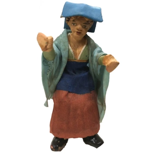 Donna seduta vestita in stoffa 10 cm
