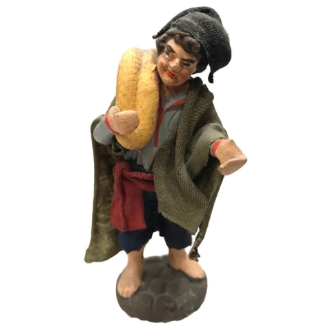 Pescatore vestito in stoffa 10 cm