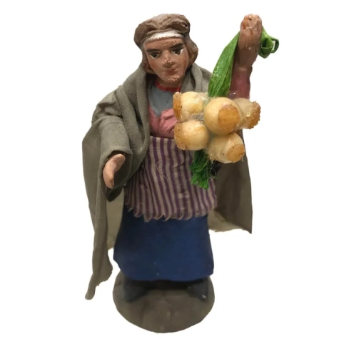 Fruttivendola vestito in stoffa 10 cm