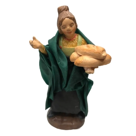 Panettiera vestita in stoffa 10 cm