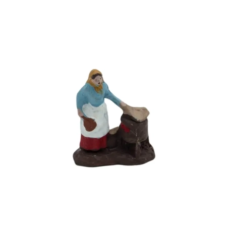 Donna che vende caldarroste in terracotta 2 cm