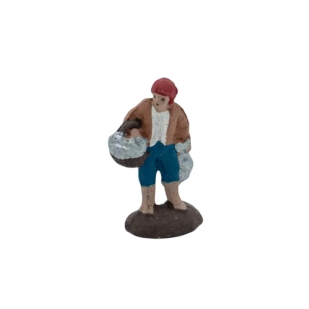 Pescivendolo in terracotta 2 cm