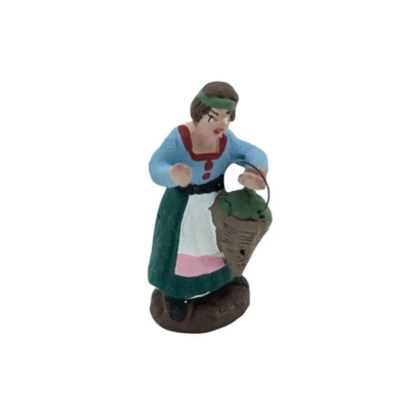 Fruttivendola in terracotta 4 cm