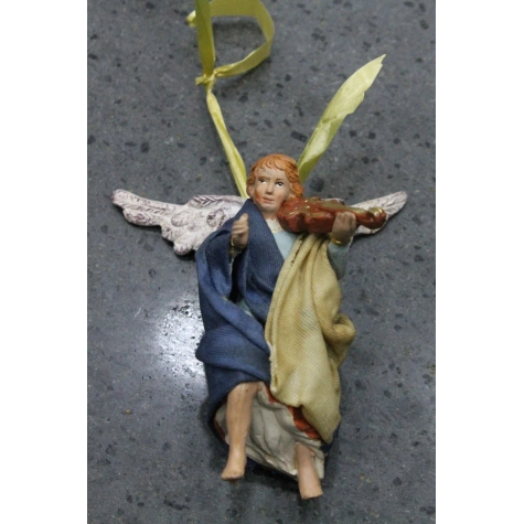 Angelo statuina vestita in stoffa 10 cm|Pastori napoletani del presepe