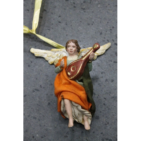 Angelo figura vestita in stoffa 10 cm |Pastori napoletani del presepe
