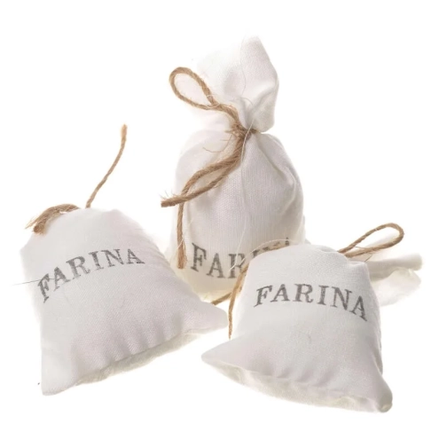Sacco con farina e grano per pastori da 7 a 10 cm