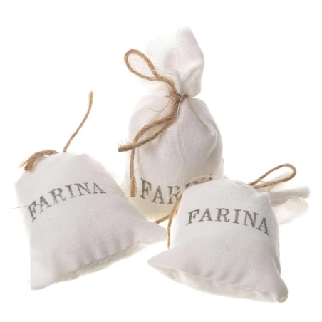 Sacco con farina e grano per pastori da 7 a 10 cm
