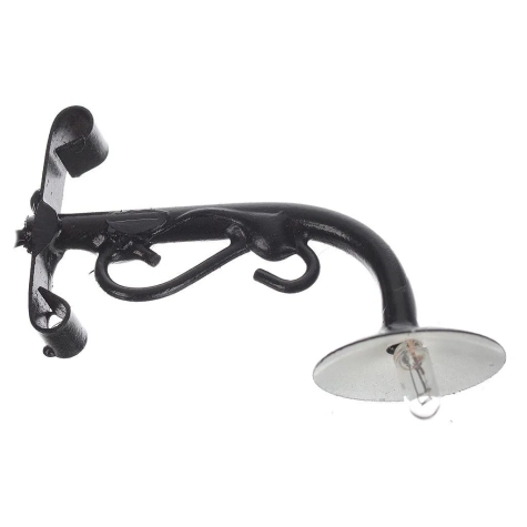 Lampione in ferro a muro con luce 8 cm 2