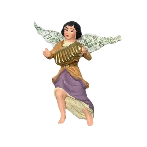 Angelo con tamburo in terracotta 10 cm