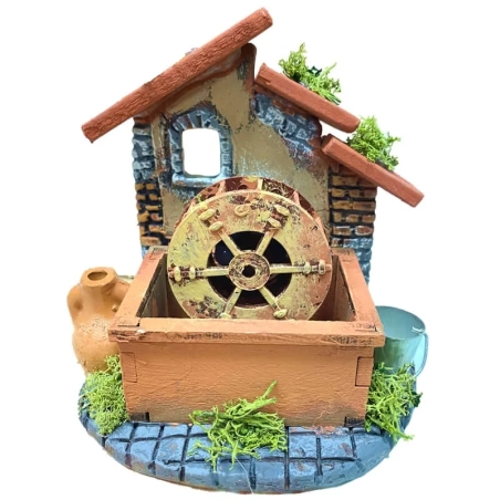 Mulino ad acqua in terracotta 12 cm