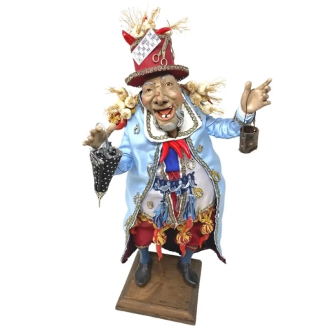Gobbo scio scio vestito colorato con occhi in vetro 40 cm