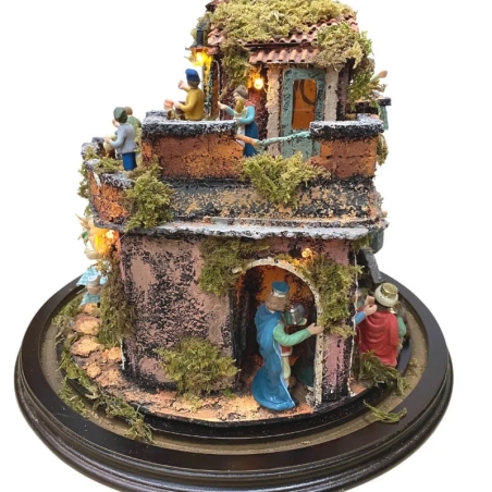 Campana da 25x30 cm con pastori da 4  e 7 cm stile 700