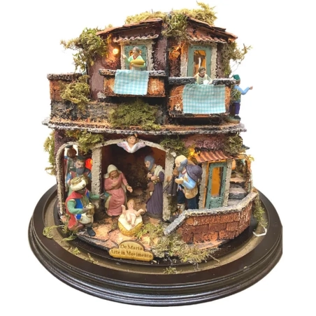 Campana da 25x30 cm con pastori da 4  e 7 cm stile 700