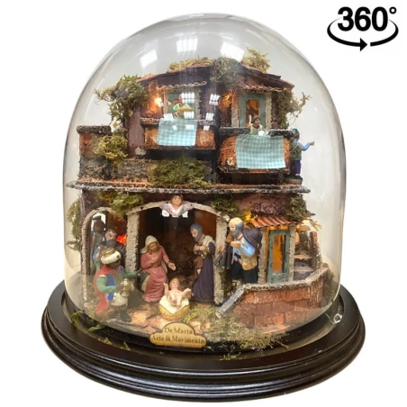 Campana da 25x30 cm con pastori da 4  e 7 cm stile 700