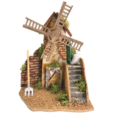 Mulino a vento in sughero 20 cm