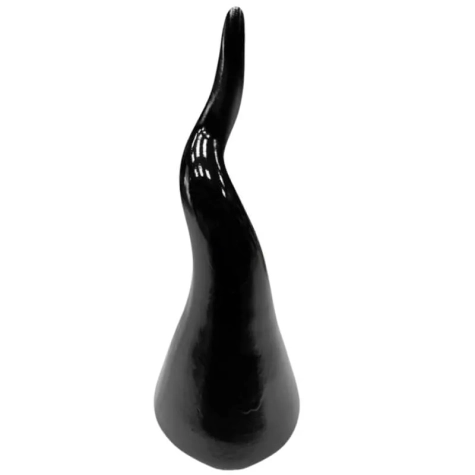 Corno in ceramica da tavolo nero 15 cm