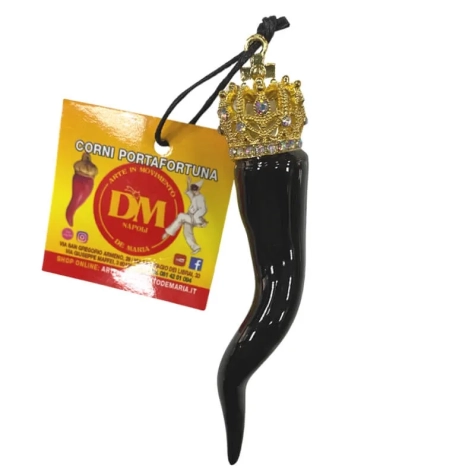 Corno luxury nero ceramica in scatola regalo 10 cm 2
