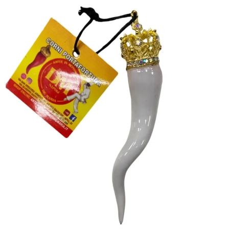 Corno luxury bianco ceramica in scatola regalo 10 cm
