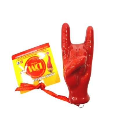 Corna in ceramica 5 cm con scatola regalo 2