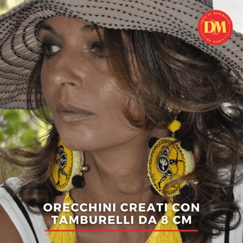 Tamburello in vera pelle da 8 cm