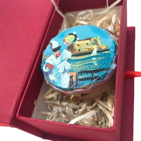 Tamburello da 2.5 di Pulcinella in scatola regalo 2