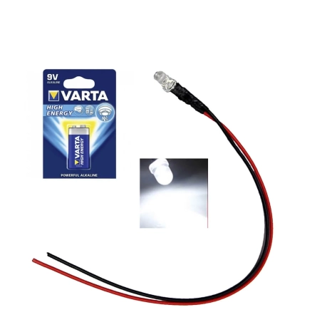 Luce LED bianco ghiaccio 9-12 v