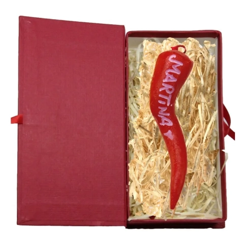 Corno 7 cm personalizzato col tuo nome in scatola regalo 2