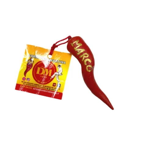 Corno 5 cm personalizzato col tuo nome in scatola regalo 2