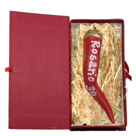 Corno imperiale 7 cm personalizzato col tuo nome in scatola regalo 2