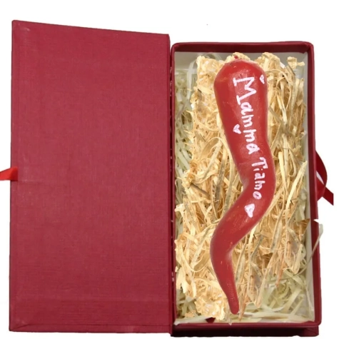 Corno 12 cm personalizzato col tuo nome in scatola regalo 2