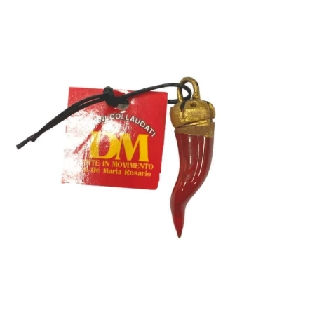 Corno imperiale ceramica 4 cm in scatola regalo