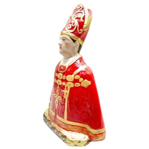 Busto di San Gennaro classico in ceramica 30 cm 2