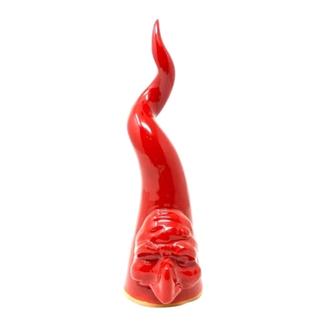 Pulcicorno rosso in ceramica da tavolo 15 cm in scatola regalo 2