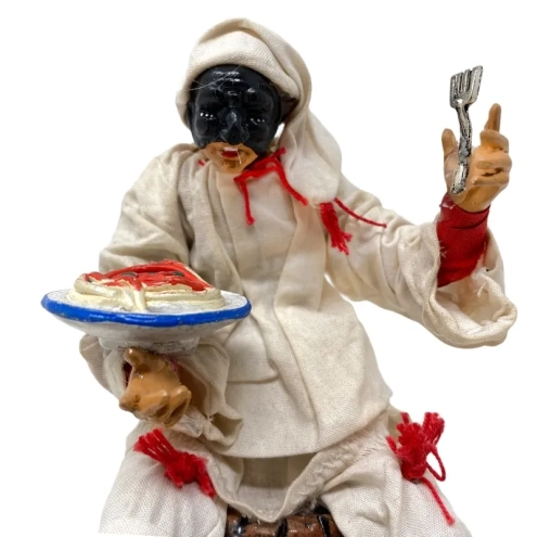 Pulcinella stile 700 con piatto di spaghetti 15 cm