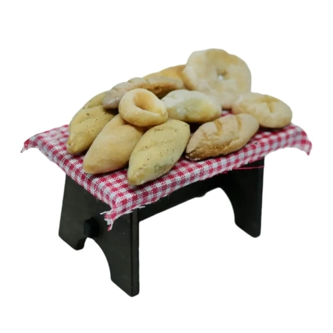 Banchetto con pane fresco per pastori da 7 a 10 cm