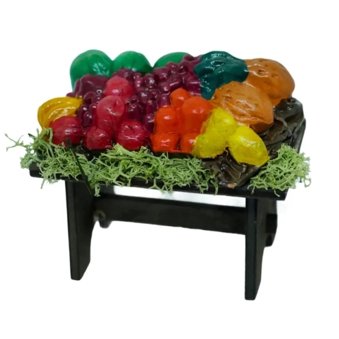 Bancarella del fruttivendolo per pastori da 10 cm