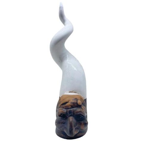 Corno pulcinella bianco in ceramica da tavolo 15 m
