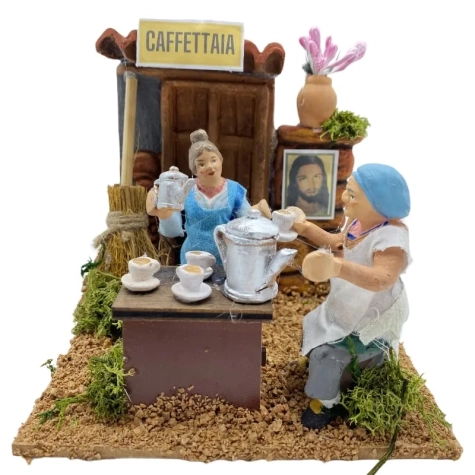 Caffettaia con ospite in movimento 7 cm