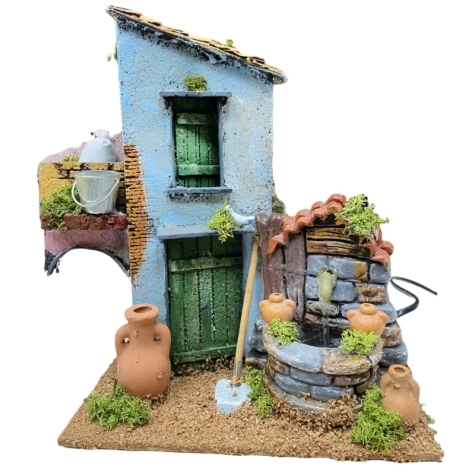 Casolare in sughero con fontana 25-30 cm
