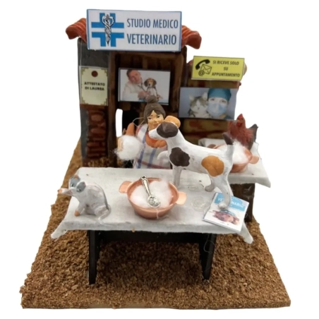 Veterinario donna in movimento 7 cm