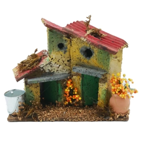 Coppia di casette in sughero 10 cm