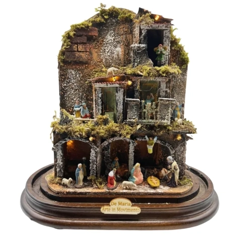 Campana ovale da 27x30 cm con pastori da 4 cm stile 700 2