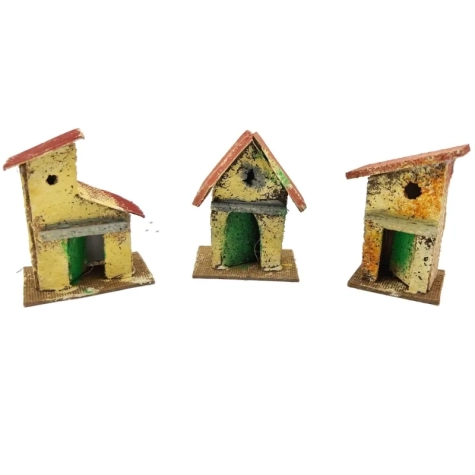 Coppia di casette per presepe 6 cm