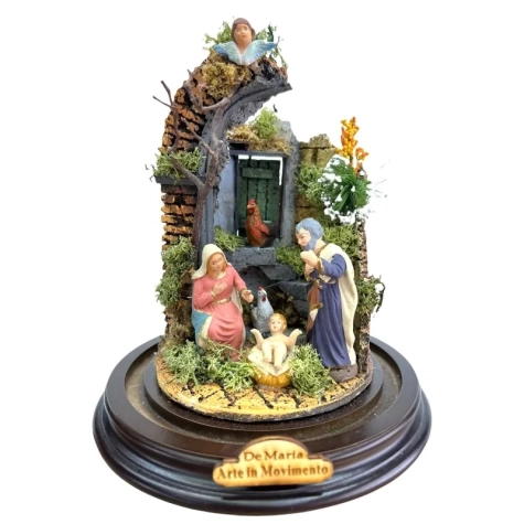 Campana da 20 cm con pastori in terracotta da 7 cm 2
