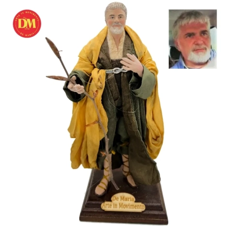 Statuina con il tuo volto da 20 cm vestita in stoffa