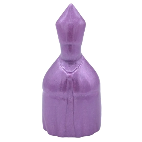 Busto San Gennaro viola metalizzato in ceramica 10 cm 2
