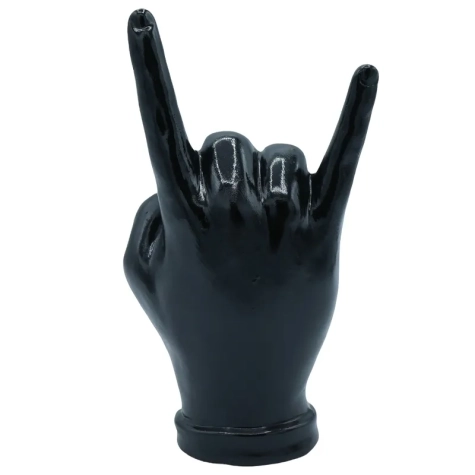 Corna mano nera in ceramica 16 cm 2