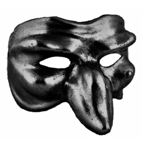 Maschera di Pulcinella in cuoio da indossare