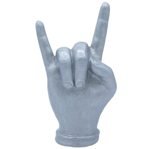 Corna mano argento in ceramica 16 cm